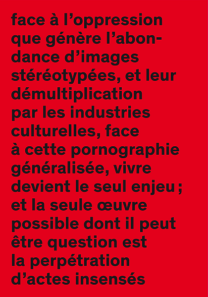 Actes Antoine d’Agata – Anticorps first exhibition political leaflets